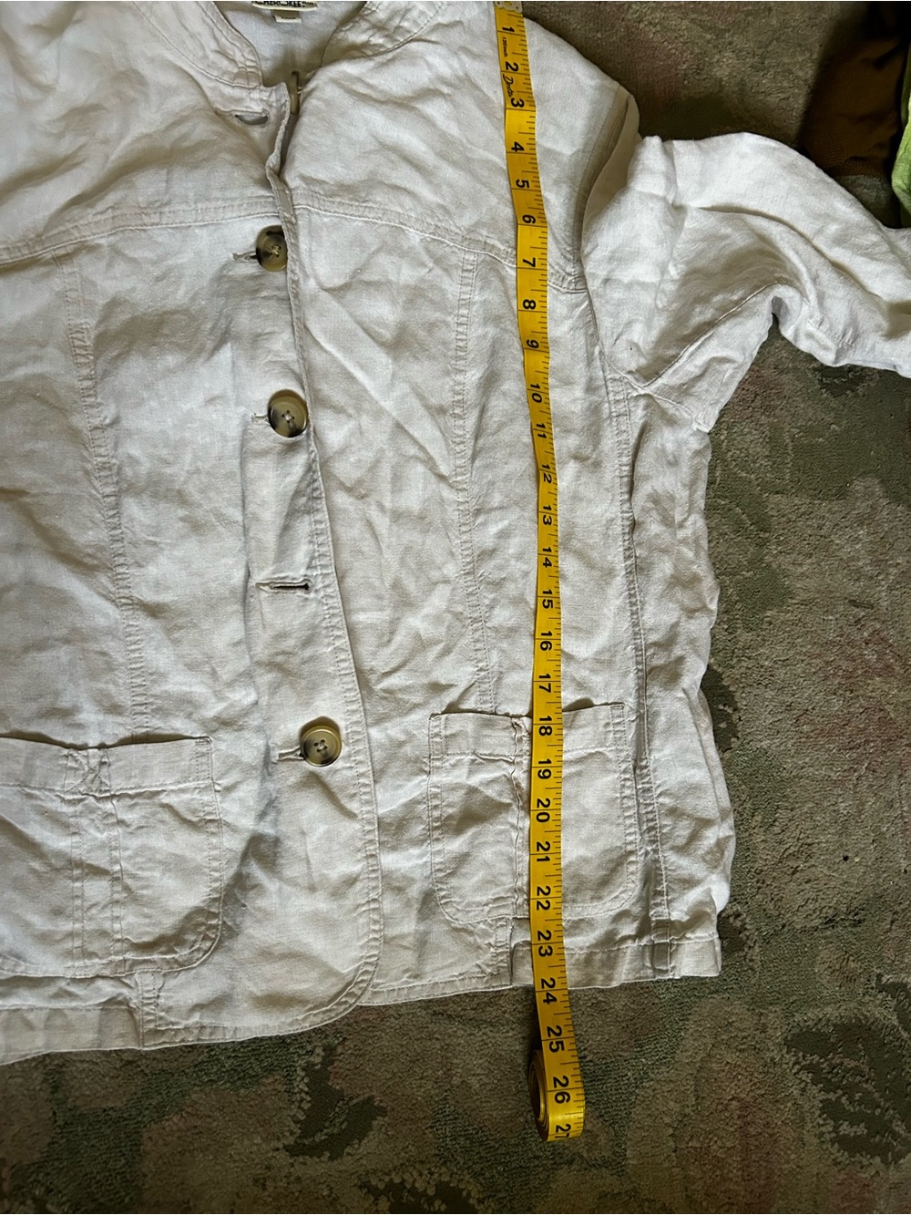 Cherokee Cream Button-Front Utility Jacket - Picture 4 of 5